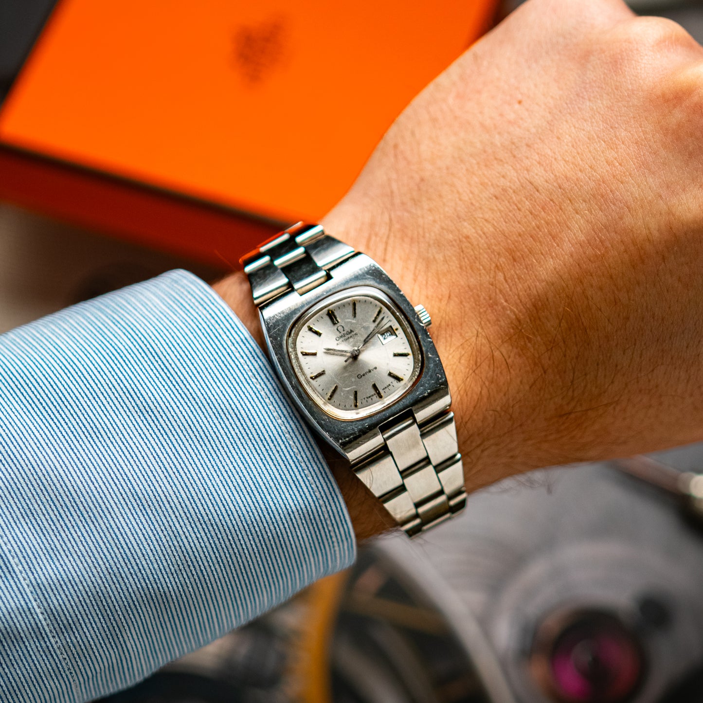 Omega Genève Automatic Steel Silver Dial 28mm