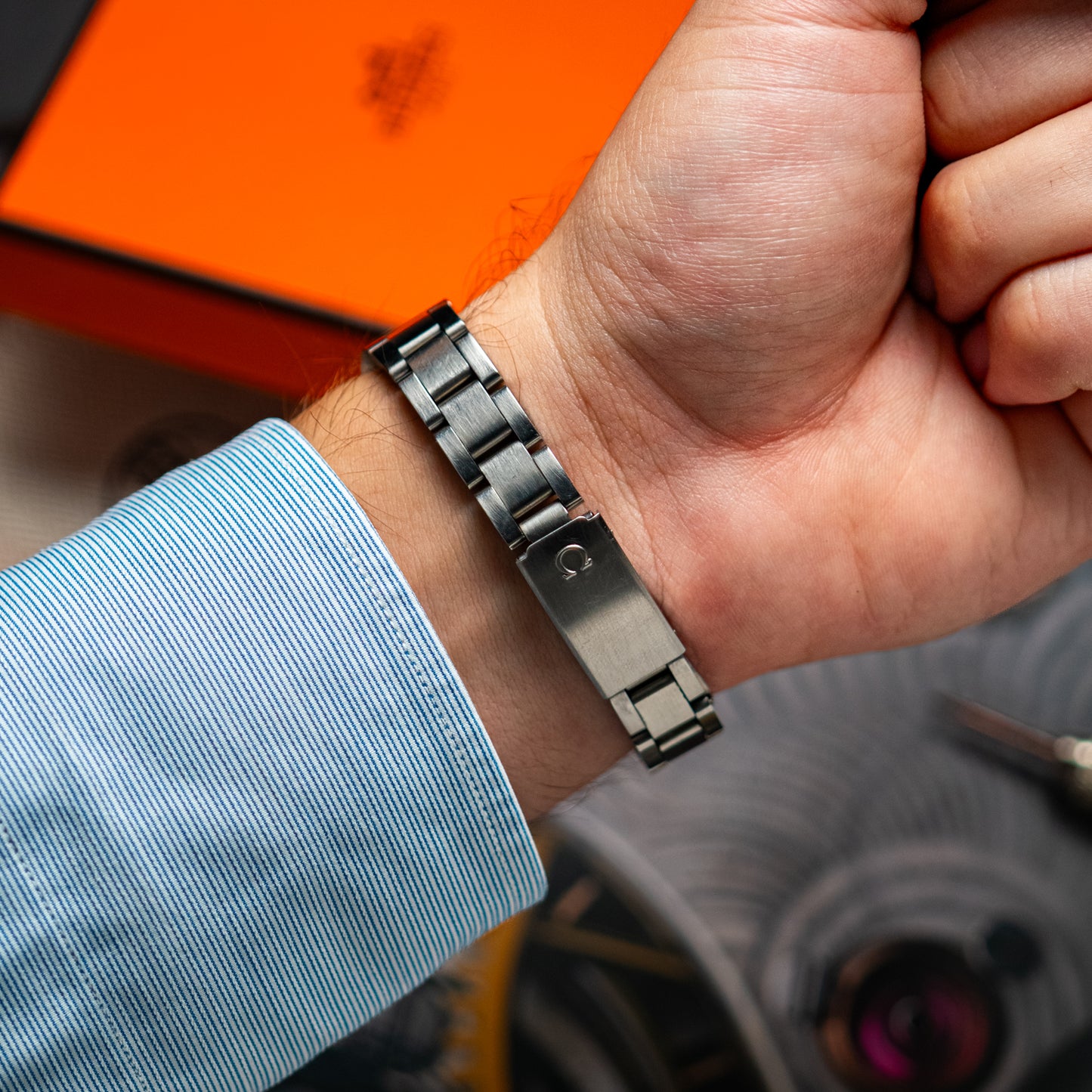 Omega Genève Automatic Steel Silver Dial 28mm