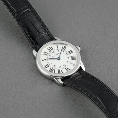Cartier Ronde Solo Quartz Steel Silver Dial 36mm