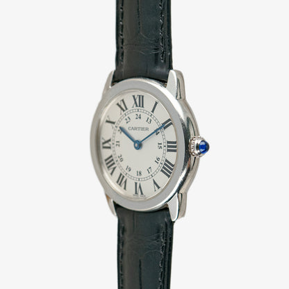 Cartier Ronde Solo Quartz Steel Silver Dial 36mm