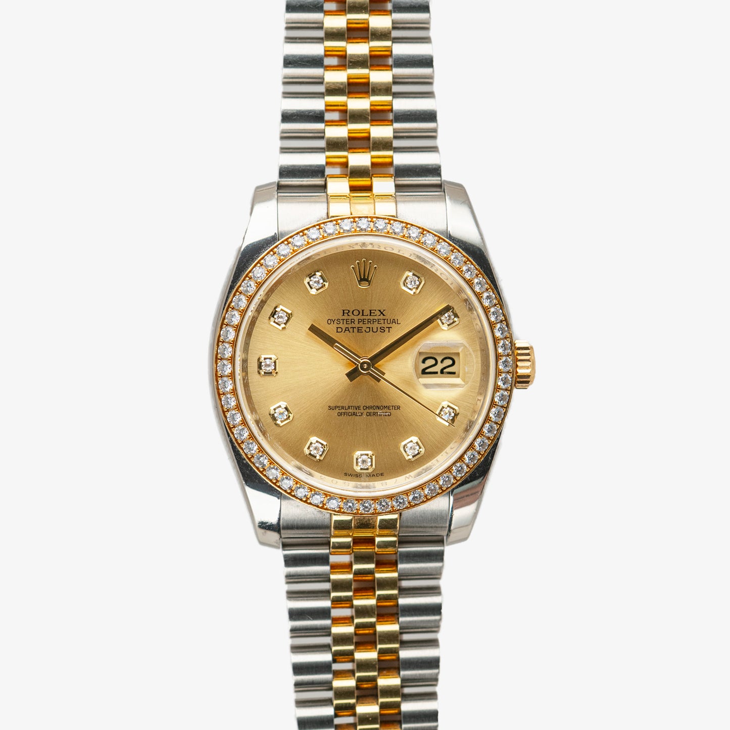 Rolex Datejust 116243 Yellow Gold Diamonds 36mm