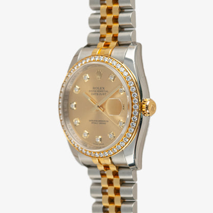 Rolex Datejust 116243 Yellow Gold Diamonds 36mm