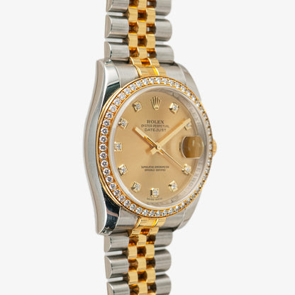 Rolex Datejust 116243 Yellow Gold Diamonds 36mm