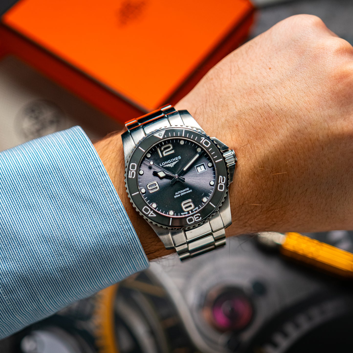 Longines HydroConquest Automatic Steel Grey Dial 41mm