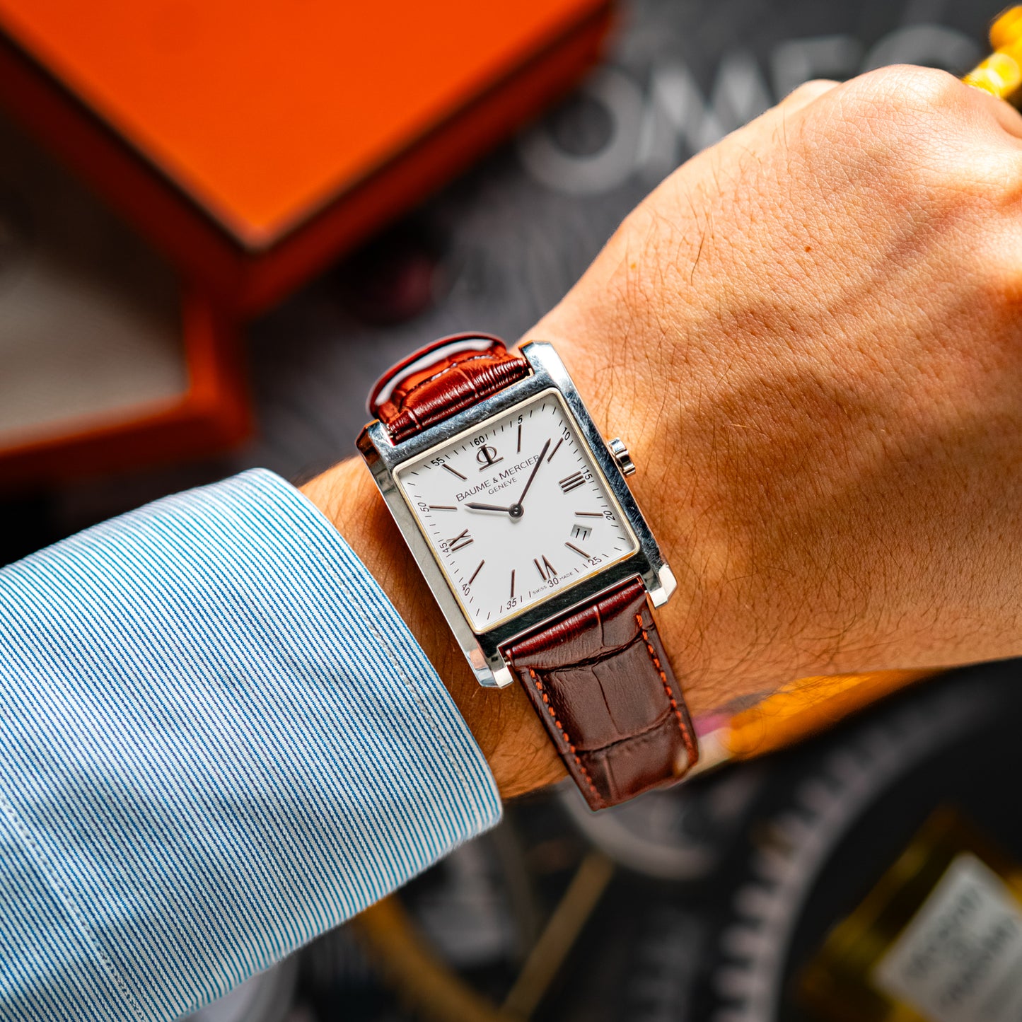 Baume & Mercier Hampton XL Quartz White Dial 30mm