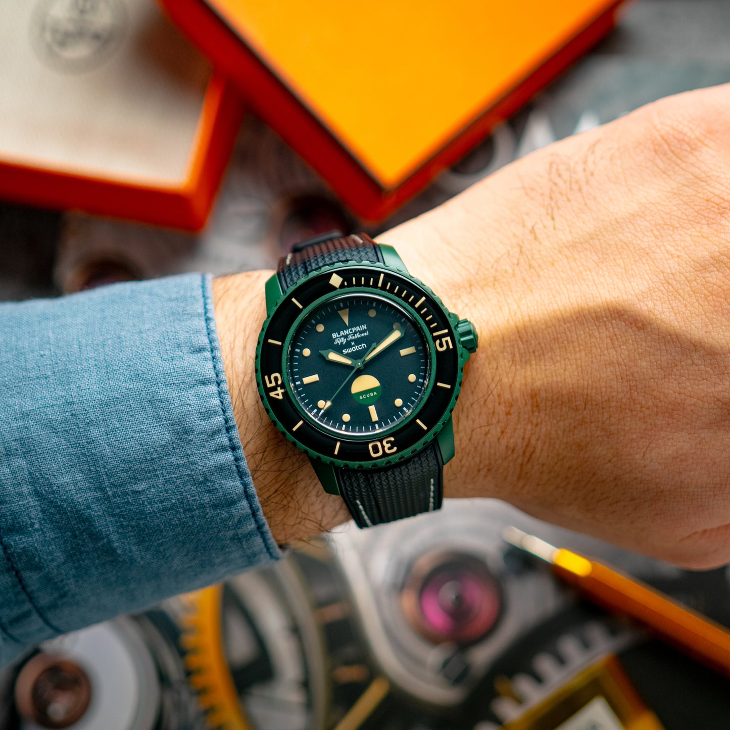 Blancpain Fifty Fathoms Scuba by Swatch Green 42mm