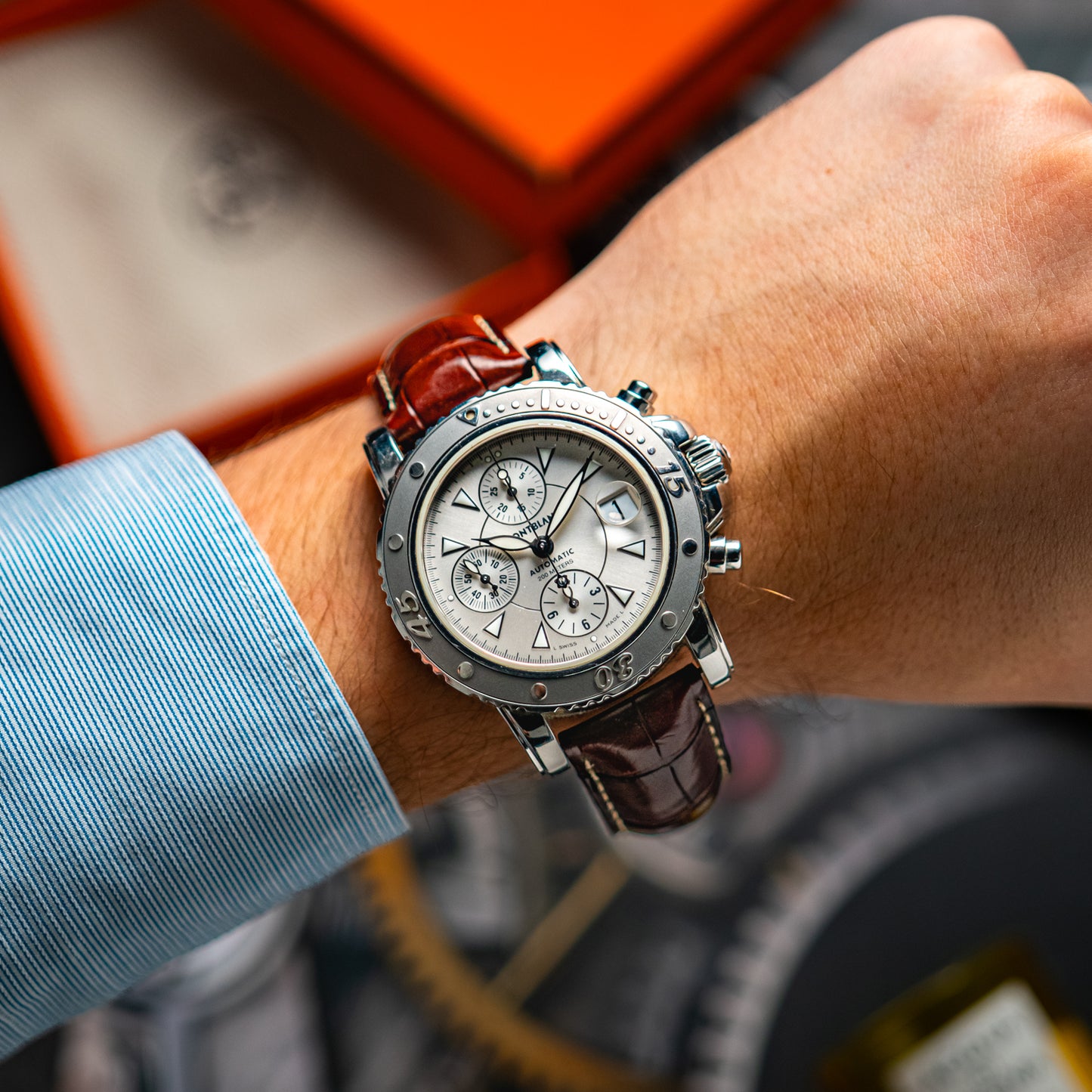 Montblanc Chrono Sport Automatic Silver Dial 41mm