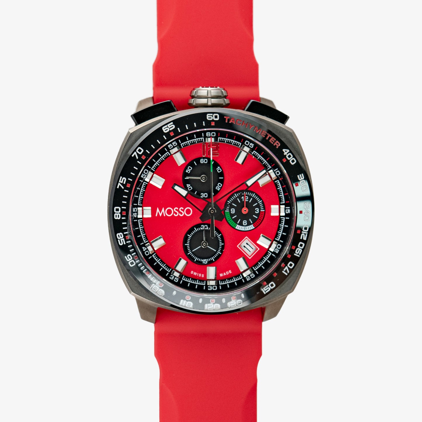 Mosso Italia Bull Head Chronograph Red Dial 42mm