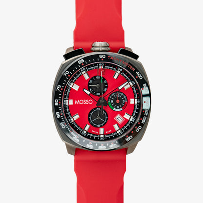Mosso Italia Bull Head Chronograph Red Dial 42mm