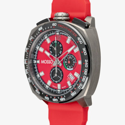 Mosso Italia Bull Head Chronograph Red Dial 42mm