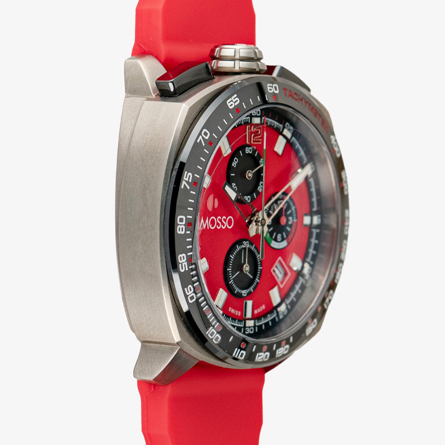 Mosso Italia Bull Head Chronograph Red Dial 42mm