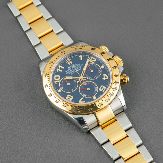 Rolex Daytona 116523 Two-Tone Blue Racing Dial 40mm