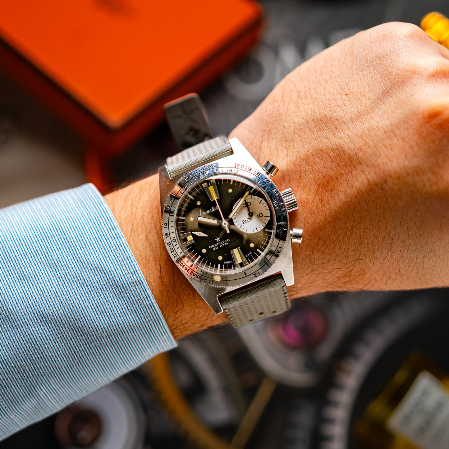 Aquastar Deepstar Automatic Chronograph Black 39mm