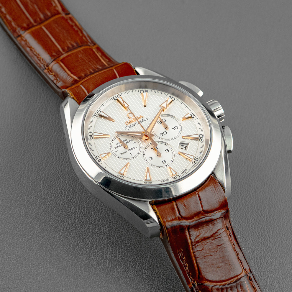 Omega Seamaster Aqua Terra Chronograph Silver Dial 44mm – LOFT