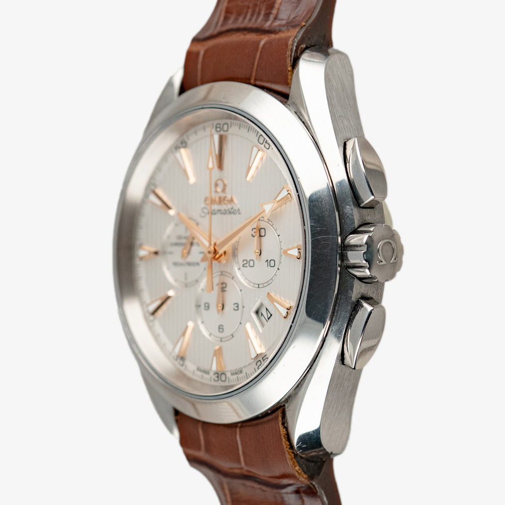 Omega Seamaster Aqua Terra Chronograph Silver Dial 44mm – LOFT