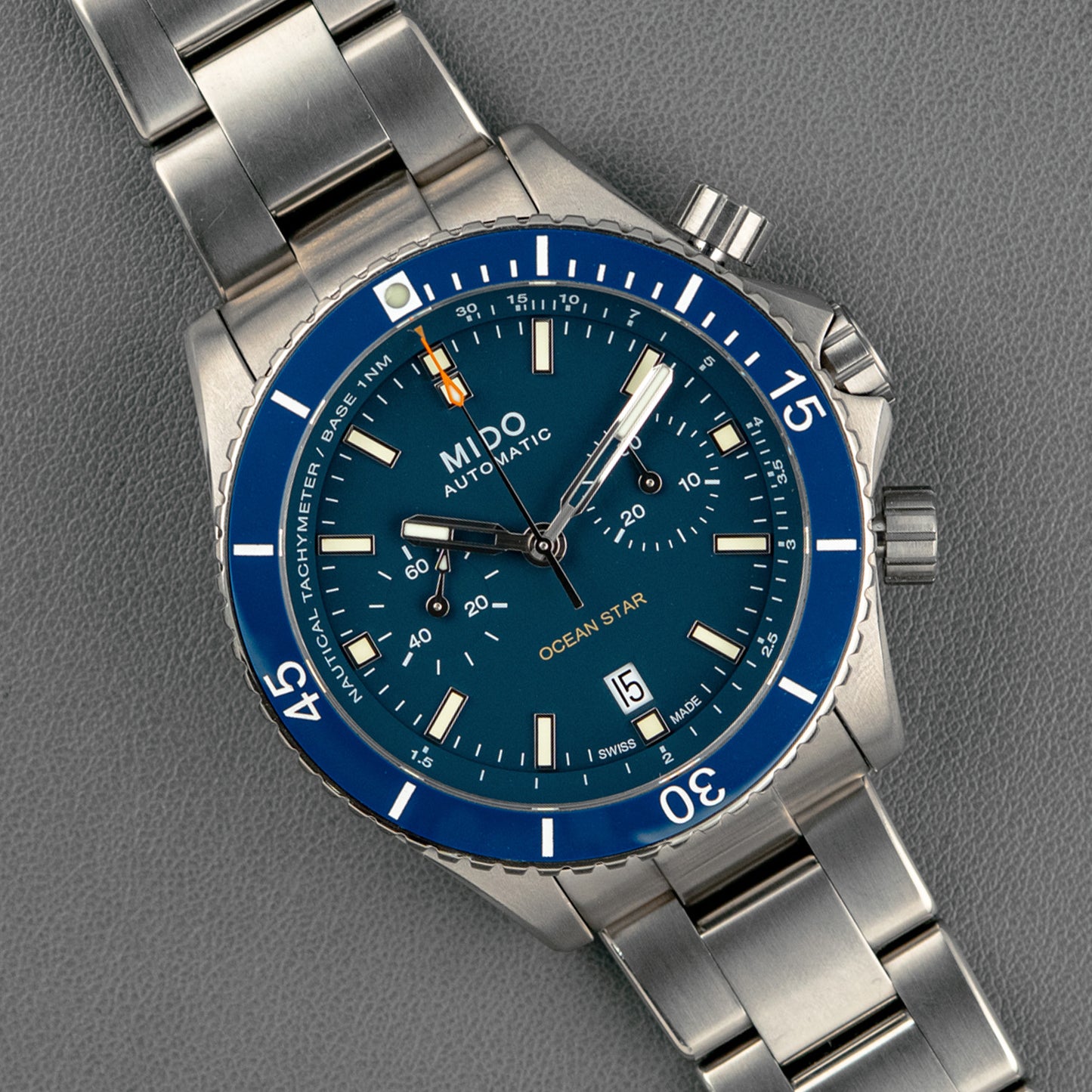 Mido Ocean Star Automatic Chronograph Blue 44mm