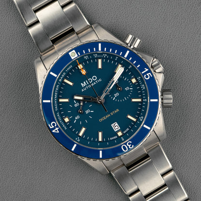 Mido Ocean Star Automatic Chronograph Blue 44mm