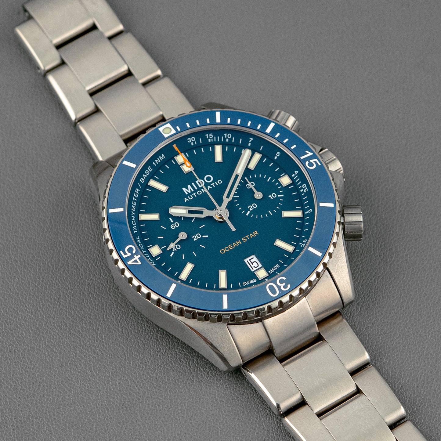 Mido Ocean Star Automatic Chronograph Blue 44mm