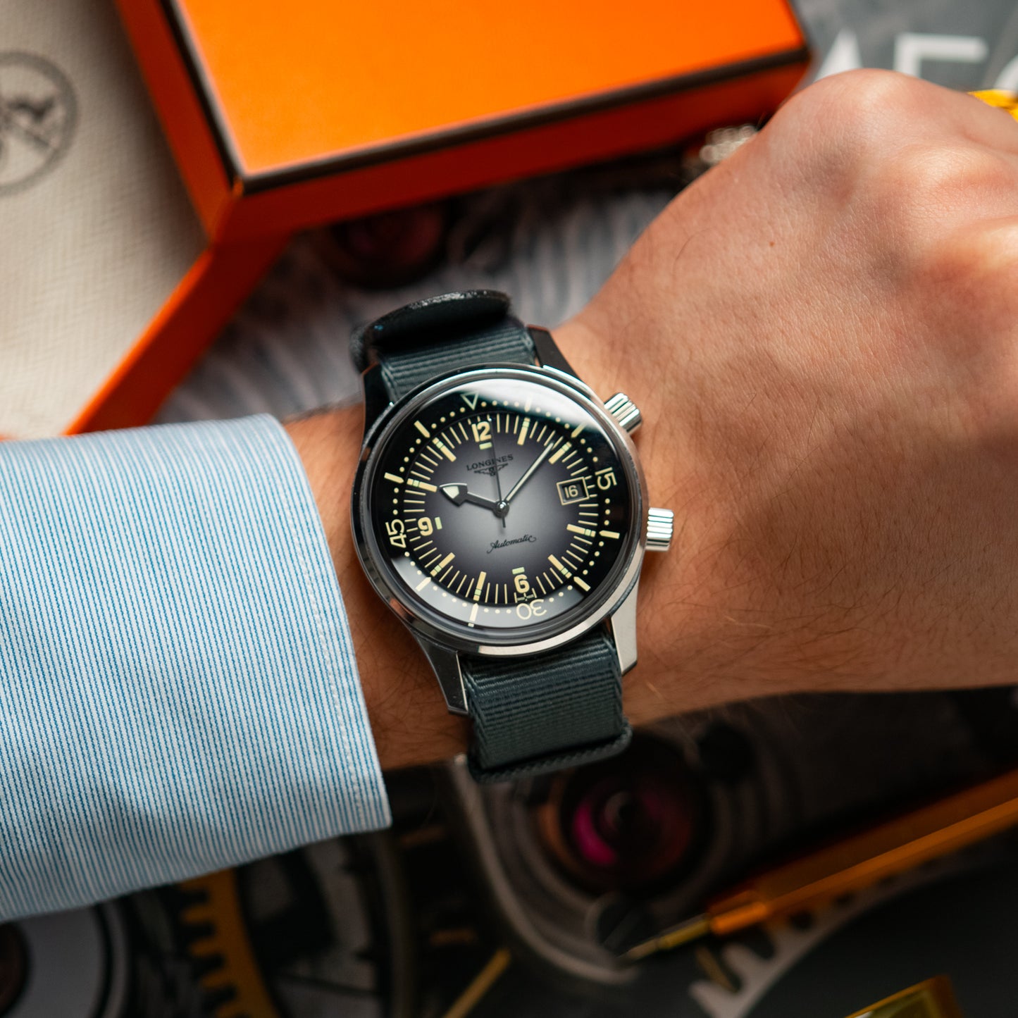 Longines Legend Diver Automatic Grey Dial 42mm