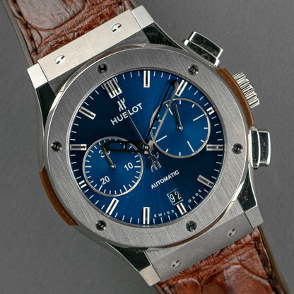 Hublot Classic Fusion Titanium Chronograph Blue 45mm