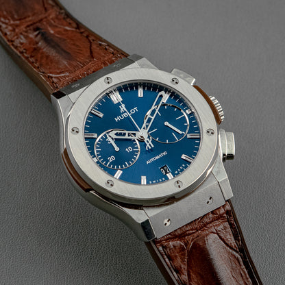 Hublot Classic Fusion Titanium Chronograph Blue 45mm
