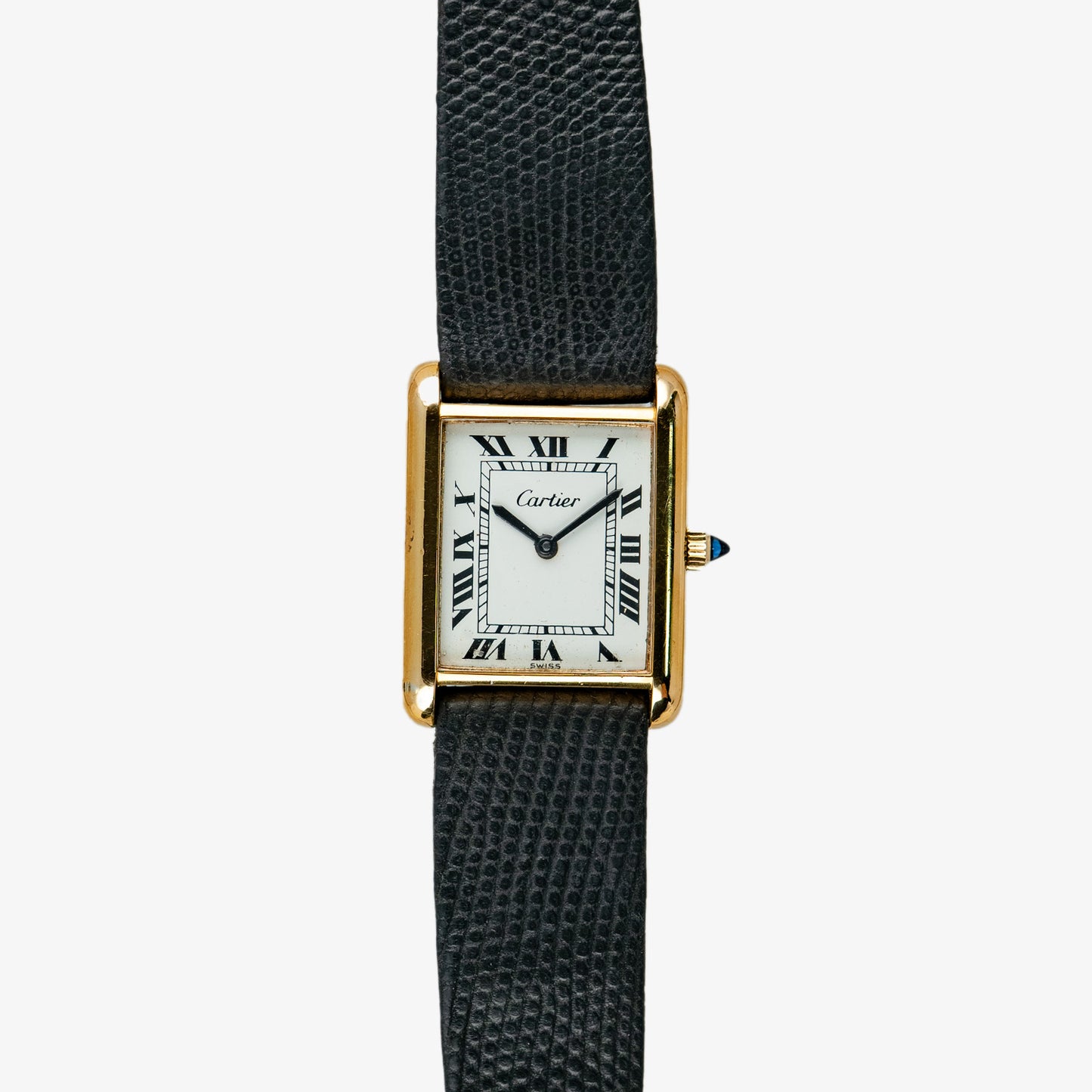 Cartier Tank Vermeil Manual Wind Silver Gold-Plated 23mm