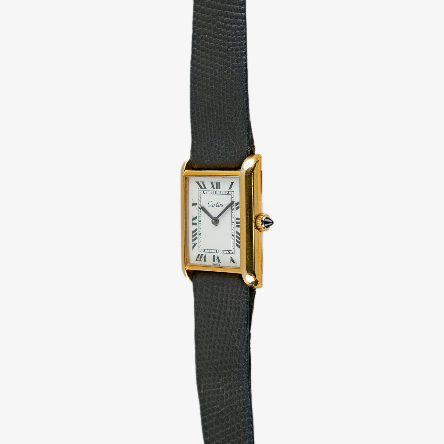 Cartier Tank Vermeil Manual Wind Silver Gold-Plated 23mm