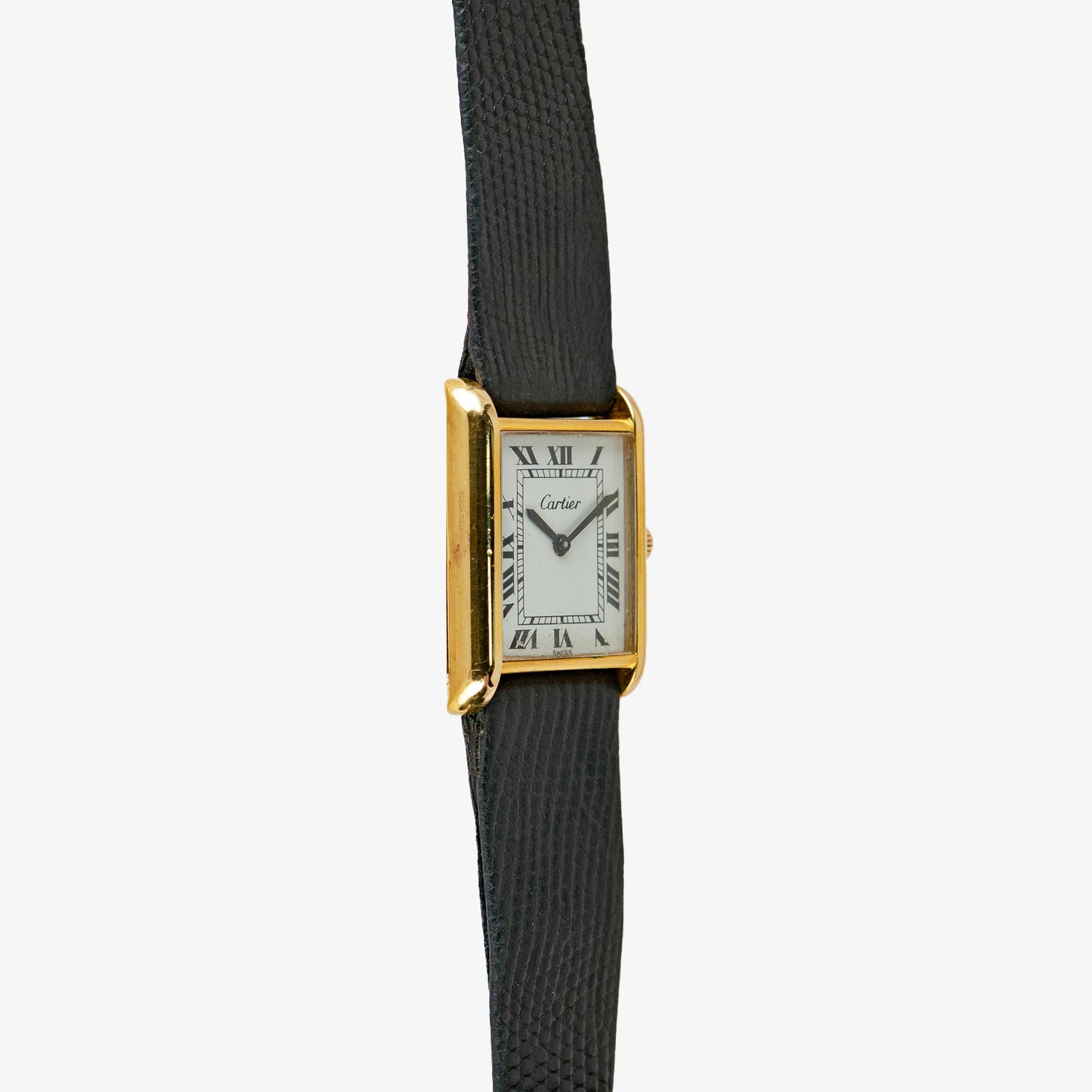 Cartier Tank Vermeil Manual Wind Silver Gold-Plated 23mm