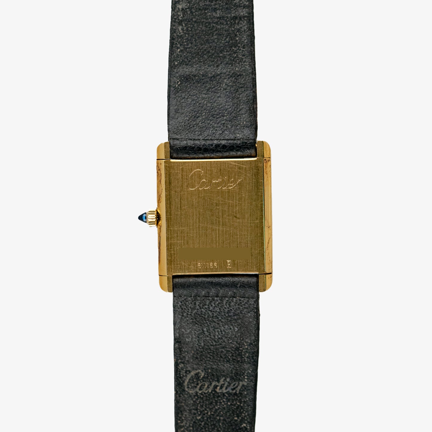 Cartier Tank Vermeil Manual Wind Silver Gold-Plated 23mm