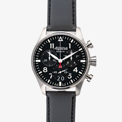 Alpina Startimer Pilot Big Date Chronograph Black Dial 44mm