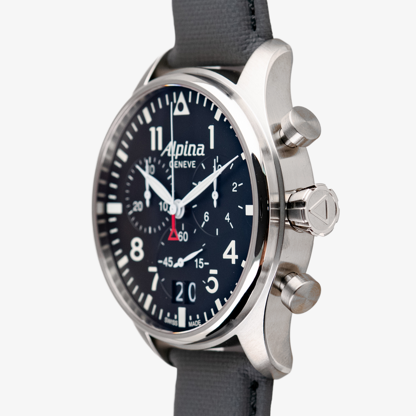 Alpina Startimer Pilot Big Date Chronograph Black Dial 44mm