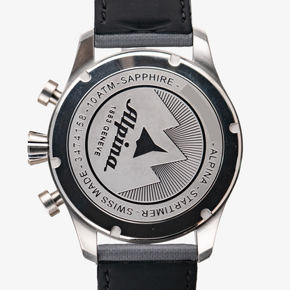 Alpina Startimer Pilot Big Date Chronograph Black Dial 44mm