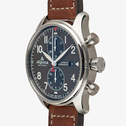 Alpina Startimer Pilot Automatic Chronograph Brown 44mm
