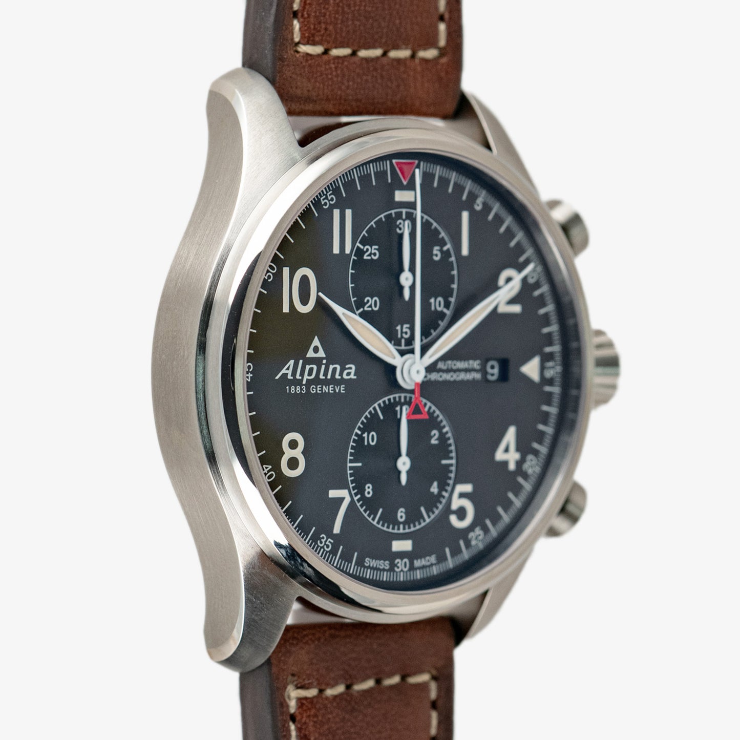 Alpina Startimer Pilot Automatic Chronograph Brown 44mm