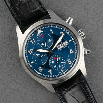 IWC Pilot's Watch Spitfire Chronograph Laureus Blue 42mm