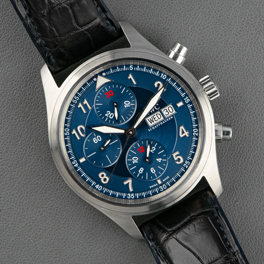 IWC Pilot's Watch Spitfire Chronograph Laureus Blue 42mm