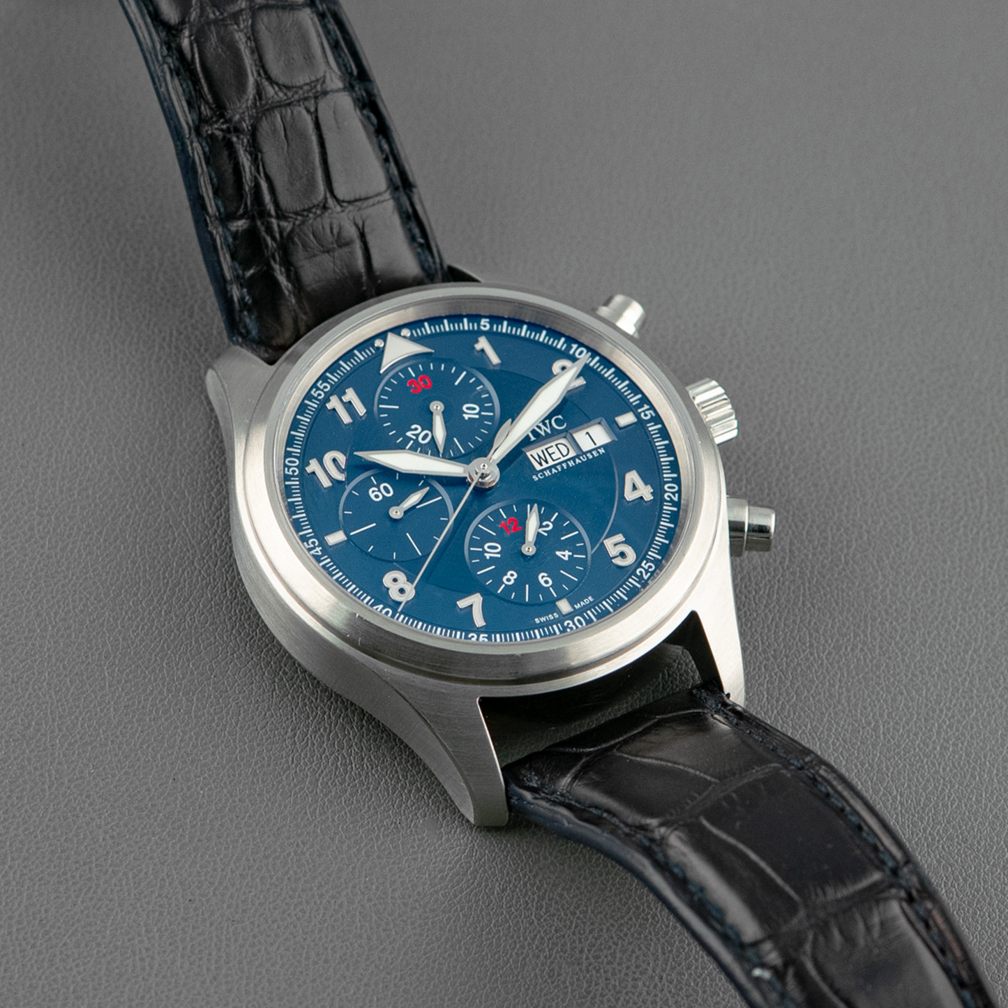 IWC Pilot's Watch Spitfire Chronograph Laureus Blue 42mm