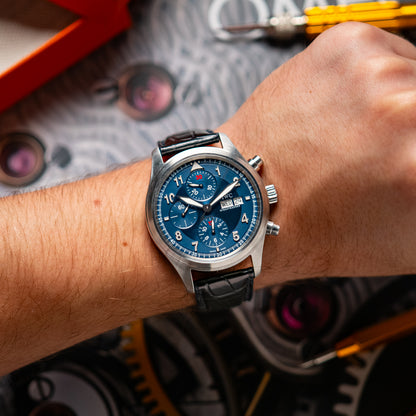 IWC Pilot's Watch Spitfire Chronograph Laureus Blue 42mm