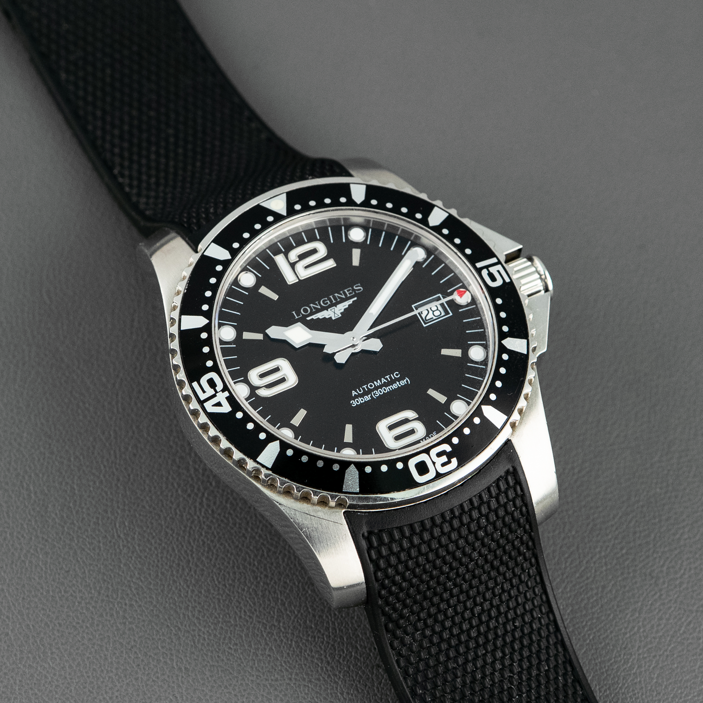 Longines HydroConquest Automatic Rubber Black 41mm