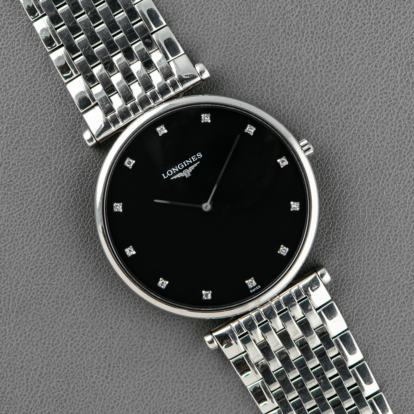 Longines Le Grand Classique Quartz Diamonds Black 38mm