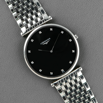Longines Le Grand Classique Quartz Diamonds Black 38mm