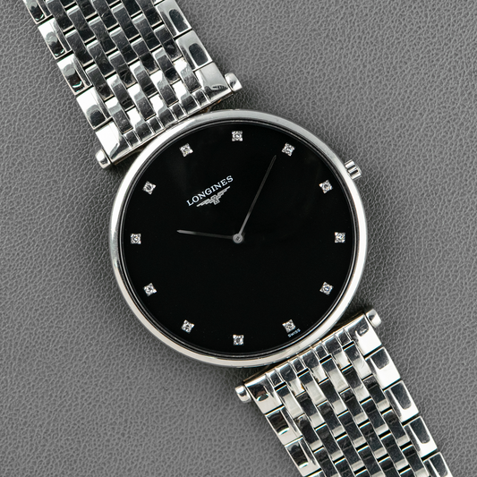 Longines Le Grand Classique Quartz Diamonds Black 38mm