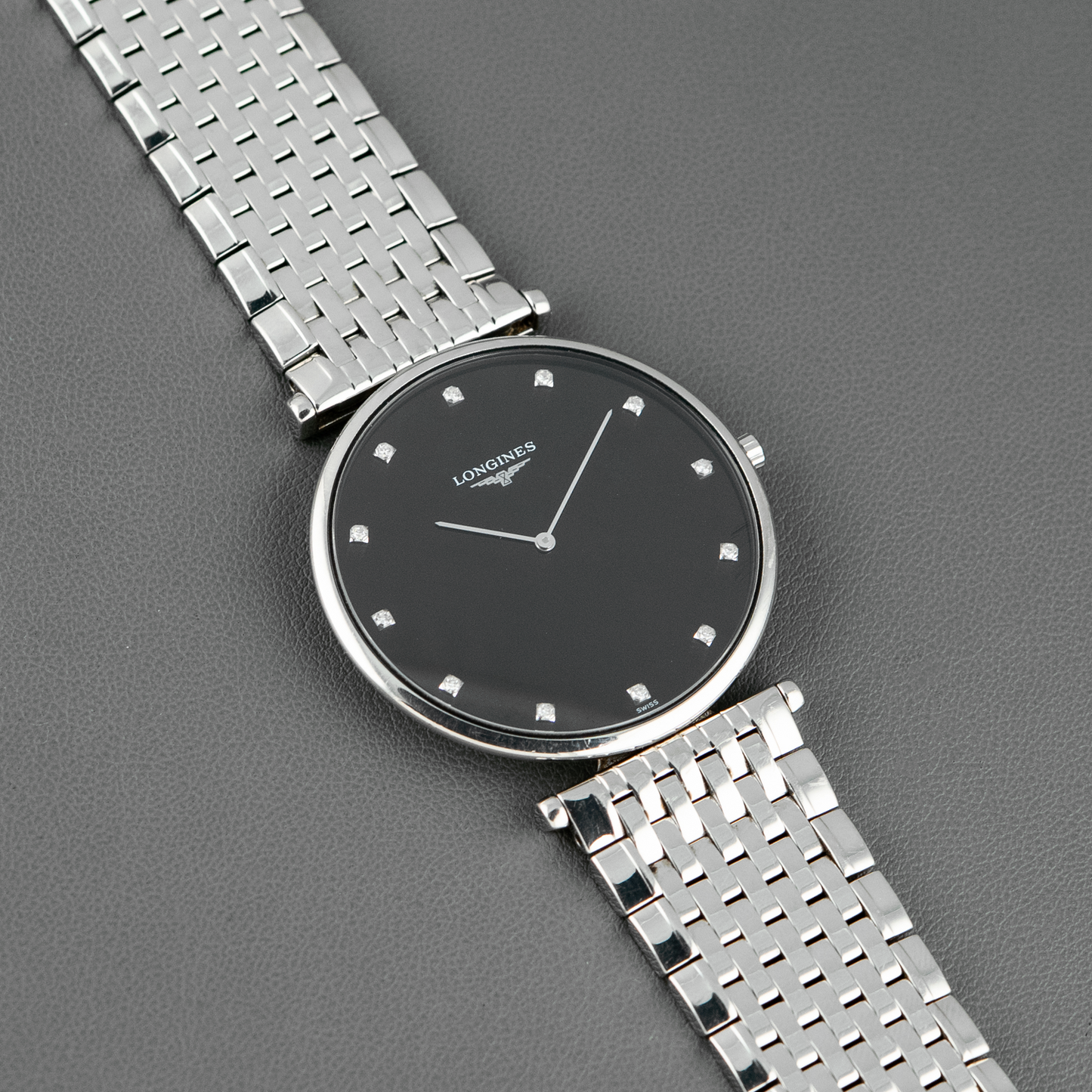 Longines Le Grand Classique Quartz Diamonds Black 38mm