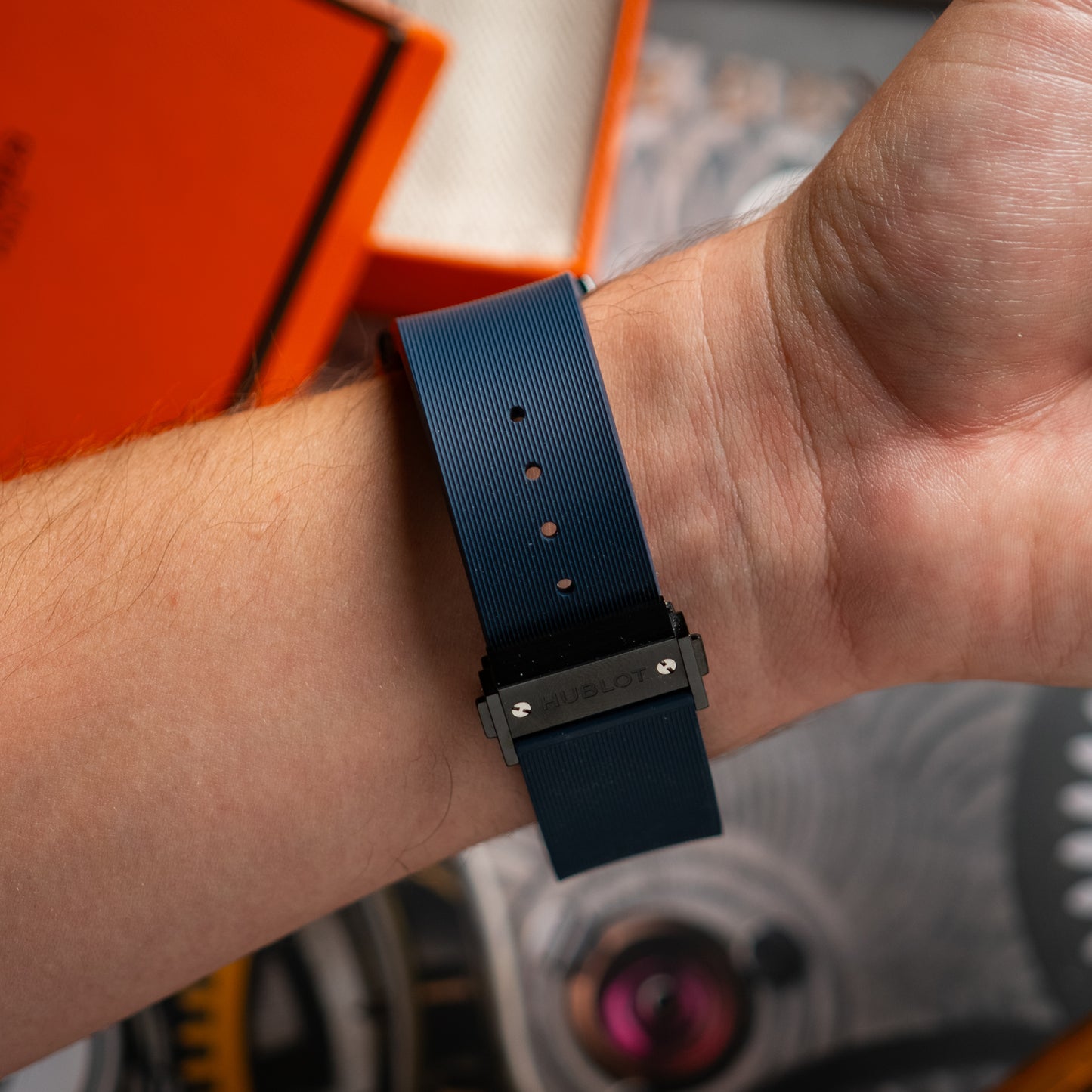 Hublot Classic Fusion Chronograph Ceramic Blue Dial 45mm