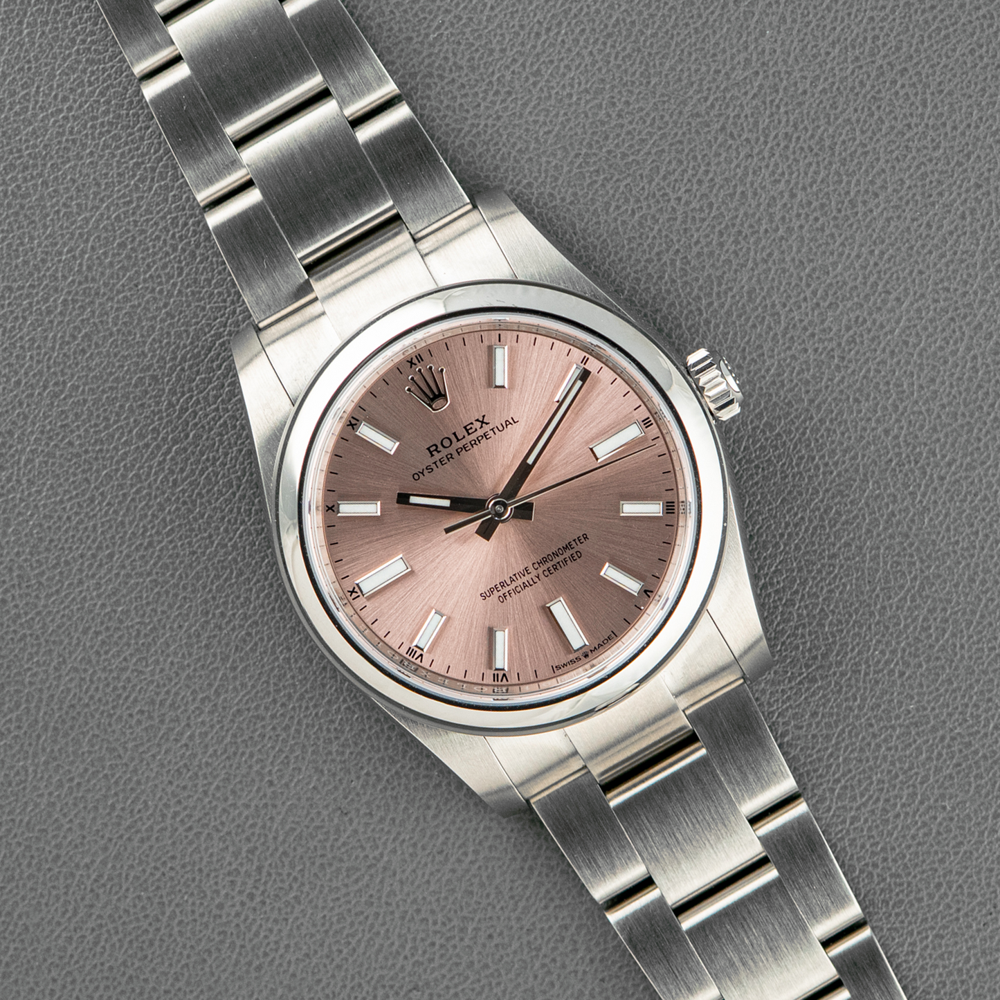 Rolex Oyster Perpetual Automatic Rose Pink Dial 34mm