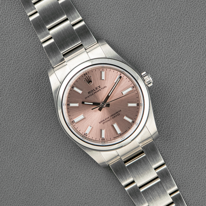 Rolex Oyster Perpetual Automatic Rose Pink Dial 34mm