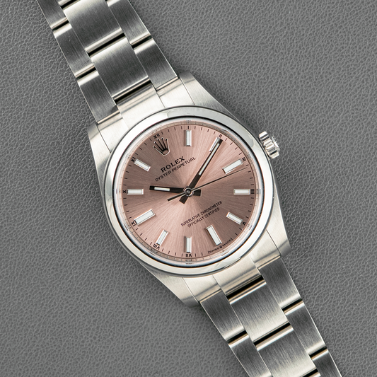 Rolex Oyster Perpetual Automatic Rose Pink Dial 34mm