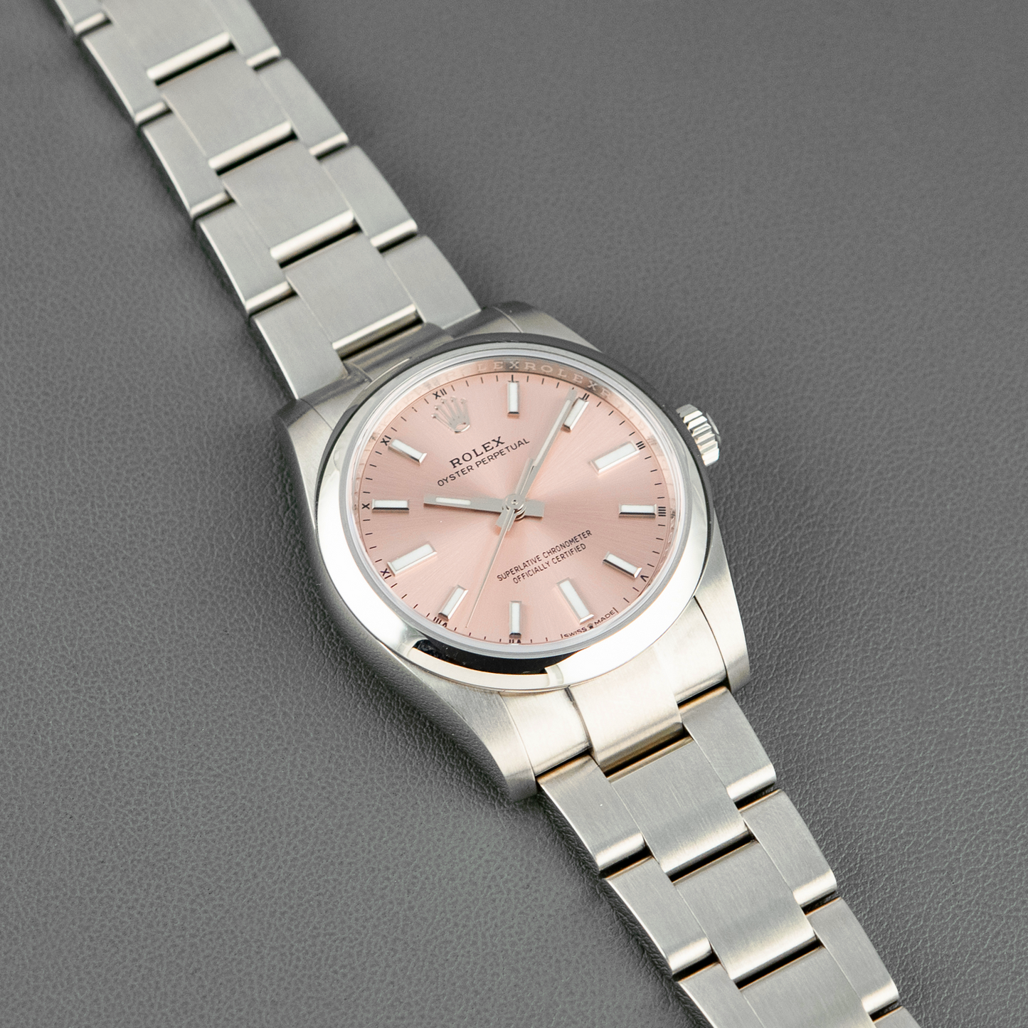 Rolex Oyster Perpetual Automatic Rose Pink Dial 34mm