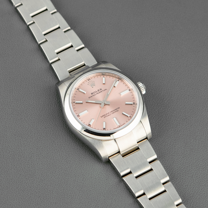 Rolex Oyster Perpetual Automatic Rose Pink Dial 34mm