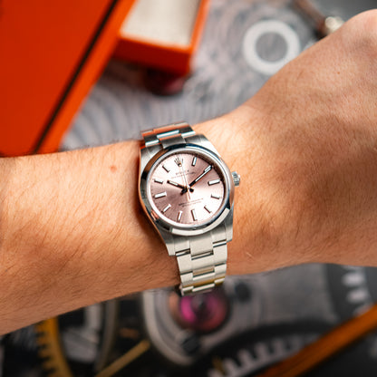 Rolex Oyster Perpetual Automatic Rose Pink Dial 34mm